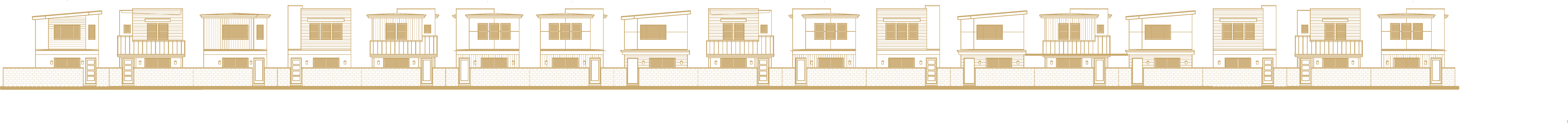 Architectural elevation of Entrada along Paramount Boulevard