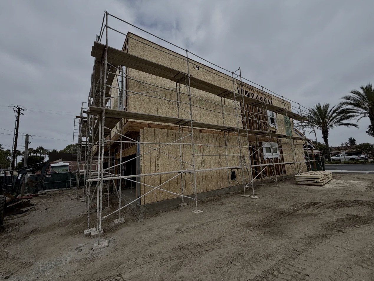 Entrada construction progress, east elevation, May 2026